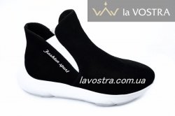 Черевики жіночі Fashion 6453 (весняно-осінні, чорний, замш)