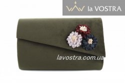 Клатч жіночий Miss moda 2945 (зелений, еко-замш)