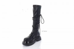 Сапоги женские Smail Swan 8215 (весенне-осенние, черный, эко-кожа)