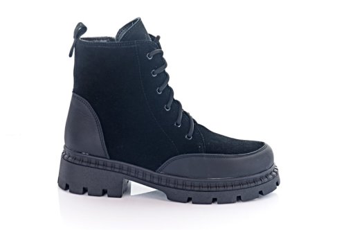 Черевики жіночі EDAN 11448 (зимові, чорні, замшеві)