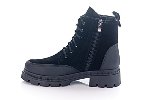 Черевики жіночі EDAN 11448 (зимові, чорні, замшеві)