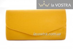 Клатч жіночий Miss moda 6932 (жовтий, еко-замш)