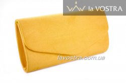 Клатч жіночий Miss moda 6932 (жовтий, еко-замш)