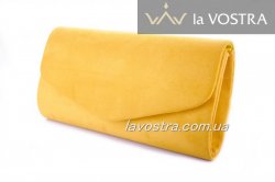Клатч жіночий Miss moda 6932 (жовтий, еко-замш)