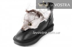 Угги женские Basida 3169 (зимние, черный, эко-замш)