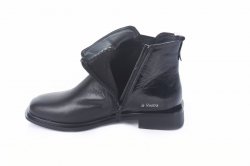 Черевики жіночі VlaMar 7617 (весняно-осінні, чорний, шкіра-лак)