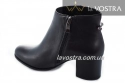 Черевики жіночі Style-N 7003 (весняно-осінні, чорний, шкіра)