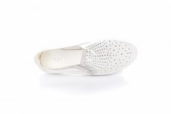 Мокасины женские Via giulia 3309 (весна-лето-осень, бежевый, текстиль)