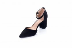 Босоножки женские Smail Swan 5851 (весна-лето-осень, черный, эко-замш)