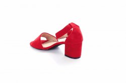 Босоножки женские Smail Swan 5843 (весна-лето-осень, красный, эко-замш)