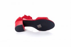 Босоножки женские Smail Swan 5843 (весна-лето-осень, красный, эко-замш)