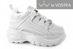Кросівки жіночі G-style 6737 (зимові, бежевий, еко-шкіра)