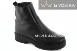 Черевики жіночі Devis 6806 (зимові, чорний, шкіра)