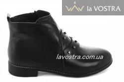 Черевики жіночі Vlamal 6756 (весняно-осінні, чорний, шкіра)