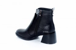 Черевики жіночі Sezar 7644 (весняно-осінні, чорний, шкіра)