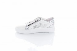 Кросівки жіночі Maria Sonet 7298 (весняно-осінні, білий-срібло, шкіра)