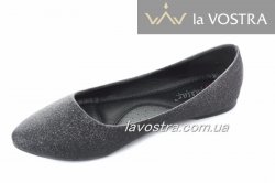Балетки жіночі Bona 2297 (літо, чорний, еко-шкіра)