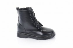 Ботинки женские N/M 8210 (весенне-осенние, черный, эко-кожа)