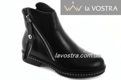 Ботинки женские Weide 6857 (зимние, черный, эко-кожа)