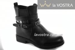 Черевики жіночі Weide 6856 (весняно-осінні, чорний, еко-шкіра)