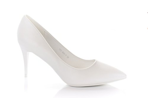 Туфли женские Yes mile 11429 (весна-лето-осень, белые, эко-кожа)