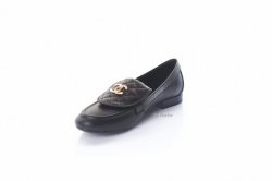 Лофери жіночі Jasmine 8049 (весняно-осінні, чорний, шкіра)