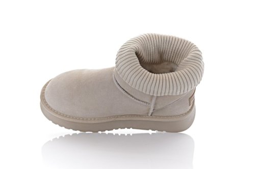 Женские угги Hengli 10539 (зимние, бежевые, замшевые)