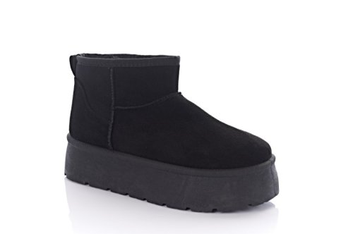Угги женские G-style 10559 (зимние, черные, замшевые)