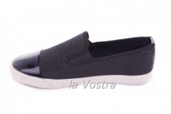 Слипоны женские Weide 3870 (весна-лето-осень, черный)