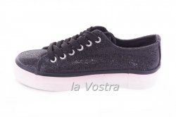 Слипоны женские Seastar 3829 (весна-лето-осень, черный)