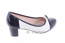 Туфли женские Eriko 5680 (весенне-осенние, черный, эко-кожа)