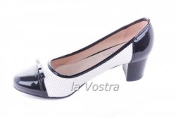 Туфли женские Eriko 5680 (весенне-осенние, черный, эко-кожа)