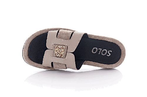 Босоніжки жіночі Solo 10984 (весняно-літні, бежеві, замшеві)