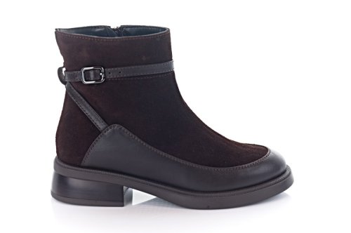 Черевики жіночі EDAN 11518 (весняно-осінні, шоколадні, замшеві)