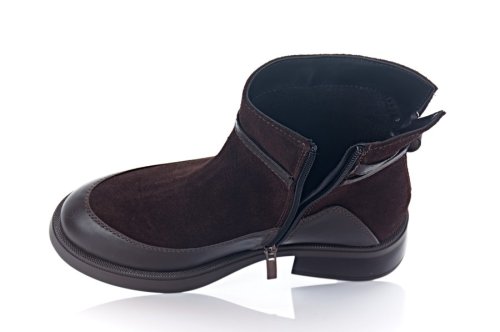 Черевики жіночі EDAN 11518 (весняно-осінні, шоколадні, замшеві)