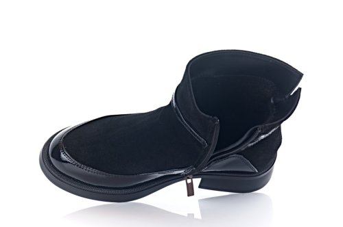 Черевики жіночі EDAN 11517 (весняно-осінні, чорні, замшеві)