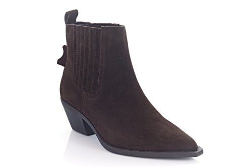 Козачки жіночі Siwiecki 11500 (весняно-осінні, шоколадні, замшеві)