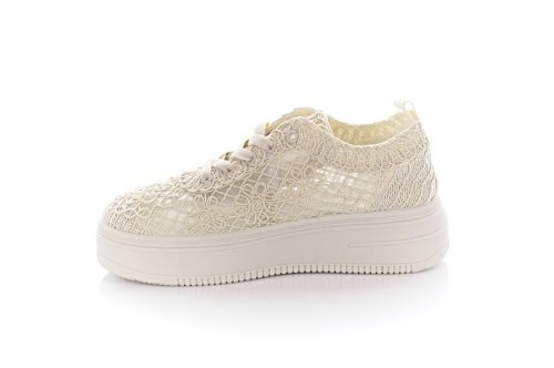 Кроссовки женские Seastar 10388 (весенне-осенние, бежевые, эко-кожанные)