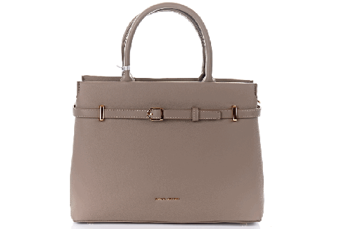 Сумка жіноча David jones 11650 (сіро-бежева, еко-шкіряна)
