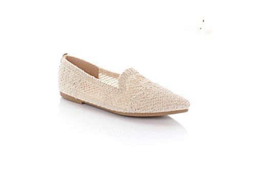 Балетки женские Seastar 10145 (весна-лето-осень, бежевые, текстильные)
