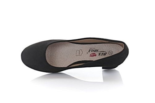 Туфли женские Smail Swan 8642 (весна-лето-осень, черный, эко-замш)