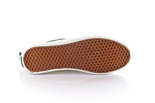 Кеди жіночі A.A 11072 (весна-літо-осінь, білий-зелені, текстильні)