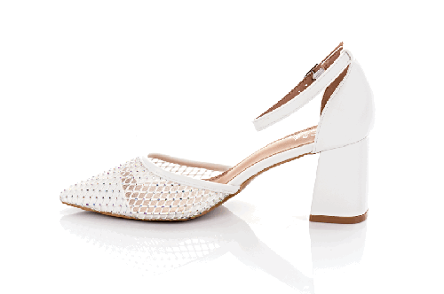 Женские туфли Smail Swan 11759 (весенне-осенние, белые, из экокожи)