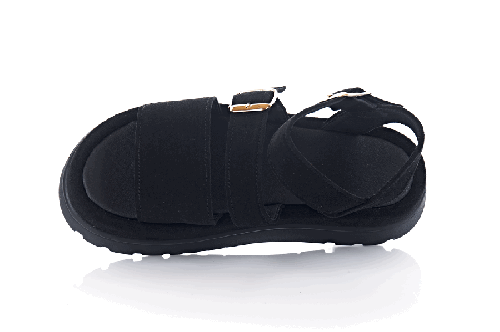 Босоніжки жіночі EDAN 11820 (літо, чорні, замшеві)