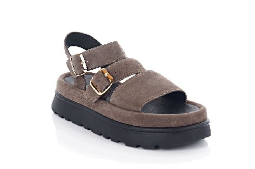 Босоніжки жіночі EDAN 11818 (літо, коричневі, замшеві)