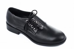 Туфлі жіночі Darini 6456 (весняно-осінні, чорний, шкіра)