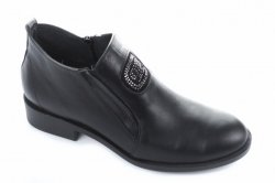 Черевики жіночі Olevit 5625 (весняно-осінні, чорний, шкіра)