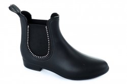 Чоботи жіночі Weide 3719 (весняно-осінні, чорний, резинові)