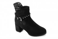 Черевики жіночі Lilin shoes 5282 (зимові, чорний, еко-замш)