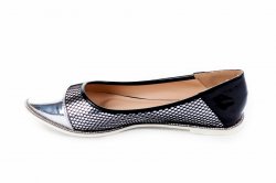 Балетки женские Ideal 2368 (весна-лето-осень, серебро)